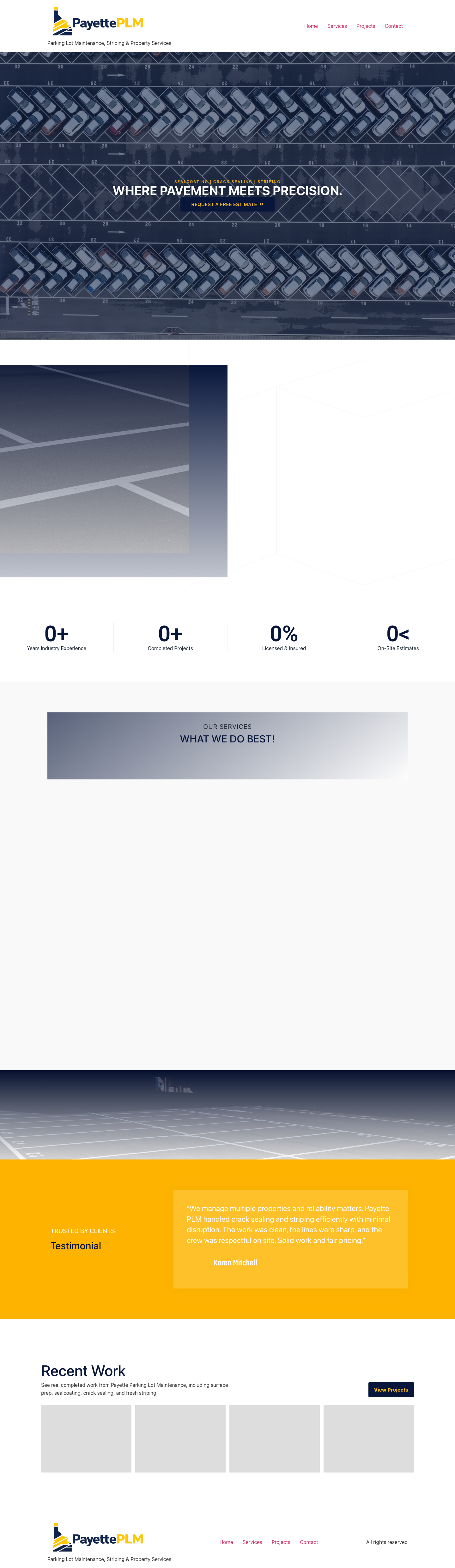 PayettePLM production WordPress website screenshot